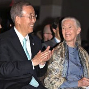 Jane Goodall & Ban Ki-moon