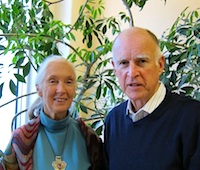 Jane Goodall, Jerry Brown